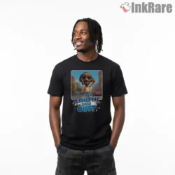 Snoop Dogg Who Let The Doggs Out Cartoon Shirt on black short sleeve shirt for men graphic tee