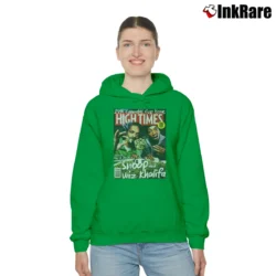 Women’s Snoop Dogg Wiz Khalifa Weed Ganja Sativa Indica Cozy Hoodie in irish green | Warm, Structured, Stylish