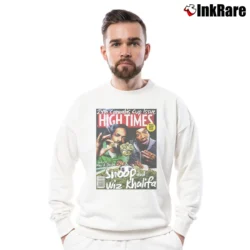 Men’s Snoop Dogg Wiz Khalifa Weed Ganja Sativa Indica Crewneck Sweatshirt in white | Cozy Fabric, Clean Style