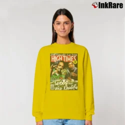 Women’s Snoop Dogg Wiz Khalifa Weed Ganja Sativa Indica Relaxed Sweatshirt in yellow | Soft, Laid-Back Vibe