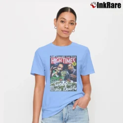 Women’s Snoop Dogg Wiz Khalifa Weed Ganja Sativa Indica Signature T-Shirt in light blue | Soft, Flattering Fit
