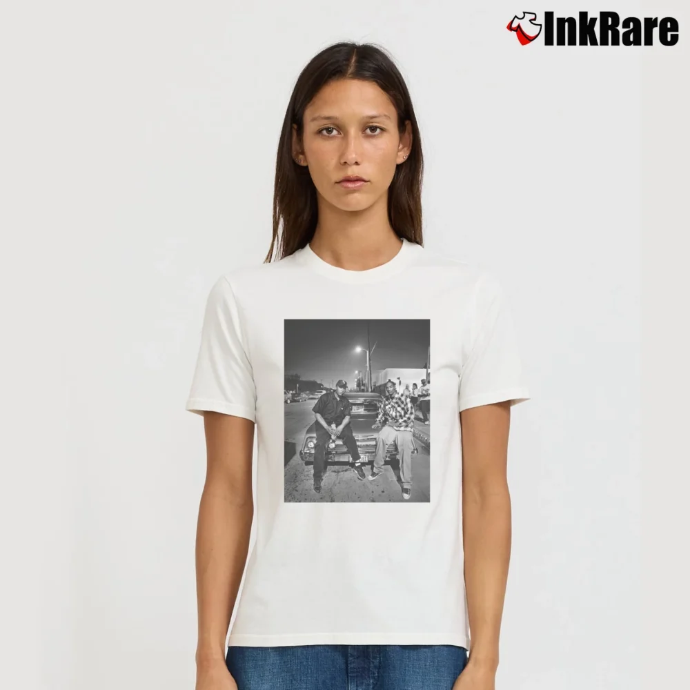 Women’s Snoop Doggy Dogg And Dr. Dre Classic Signature T-Shirt in white | Soft, Flattering Fit