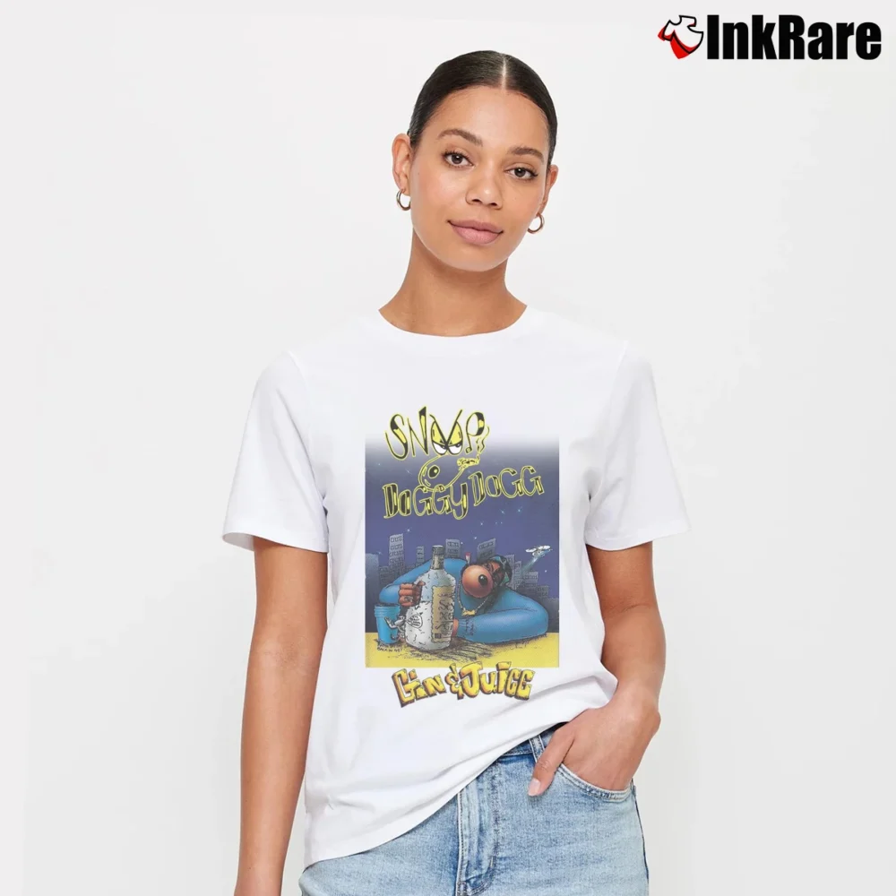 Women’s Snoop Doggy Dogg Gin Juice Signature T-Shirt in white | Soft, Flattering Fit