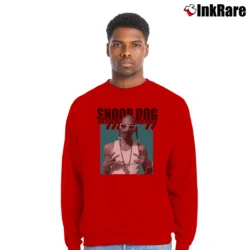 Men’s snoop doggy dogg west coast rap legend Crewneck Sweatshirt in red | Cozy Fabric, Clean Style