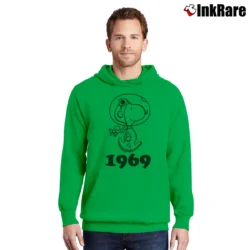 Men’s Snoopy 1969 Pullover Hoodie in irish green | Cozy, Durable, Modern Fit