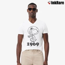 Men’s Snoopy 1969 V-Neck Tee in white | Sharp, Breathable, Everyday Staple