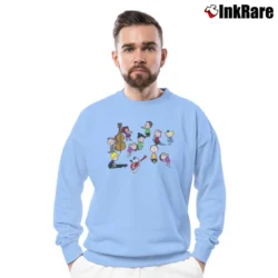 Men’s Snoopy A Charlie Brown Christmas Dance Crewneck Sweatshirt in light blue | Cozy Fabric, Clean Style