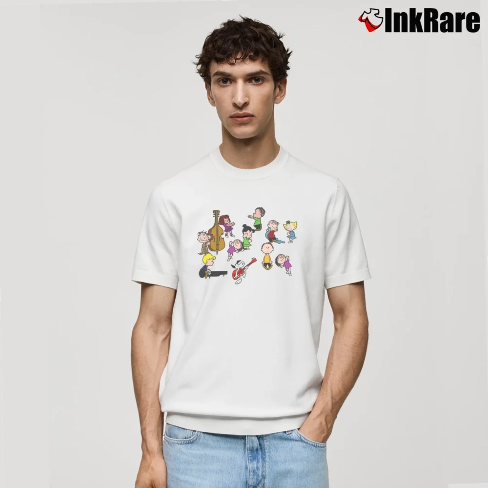 Men’s Snoopy A Charlie Brown Christmas Dance Classic T-Shirt in white | Soft, Breathable Everyday Wear