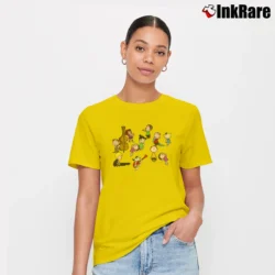 Women’s Snoopy A Charlie Brown Christmas Dance Signature T-Shirt in yellow | Soft, Flattering Fit