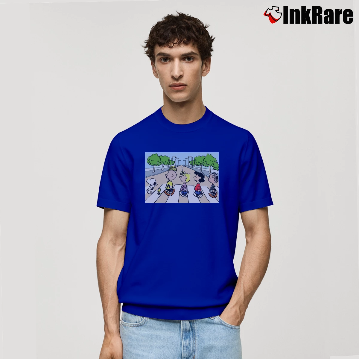 Snoopy Abbey Road Parody Men’s Classic Tee in royal blue – Premium Comfort Men’s Snoopy Abbey Road Parody Classic T-Shirt in royal blue | Soft, Breathable Everyday Wear