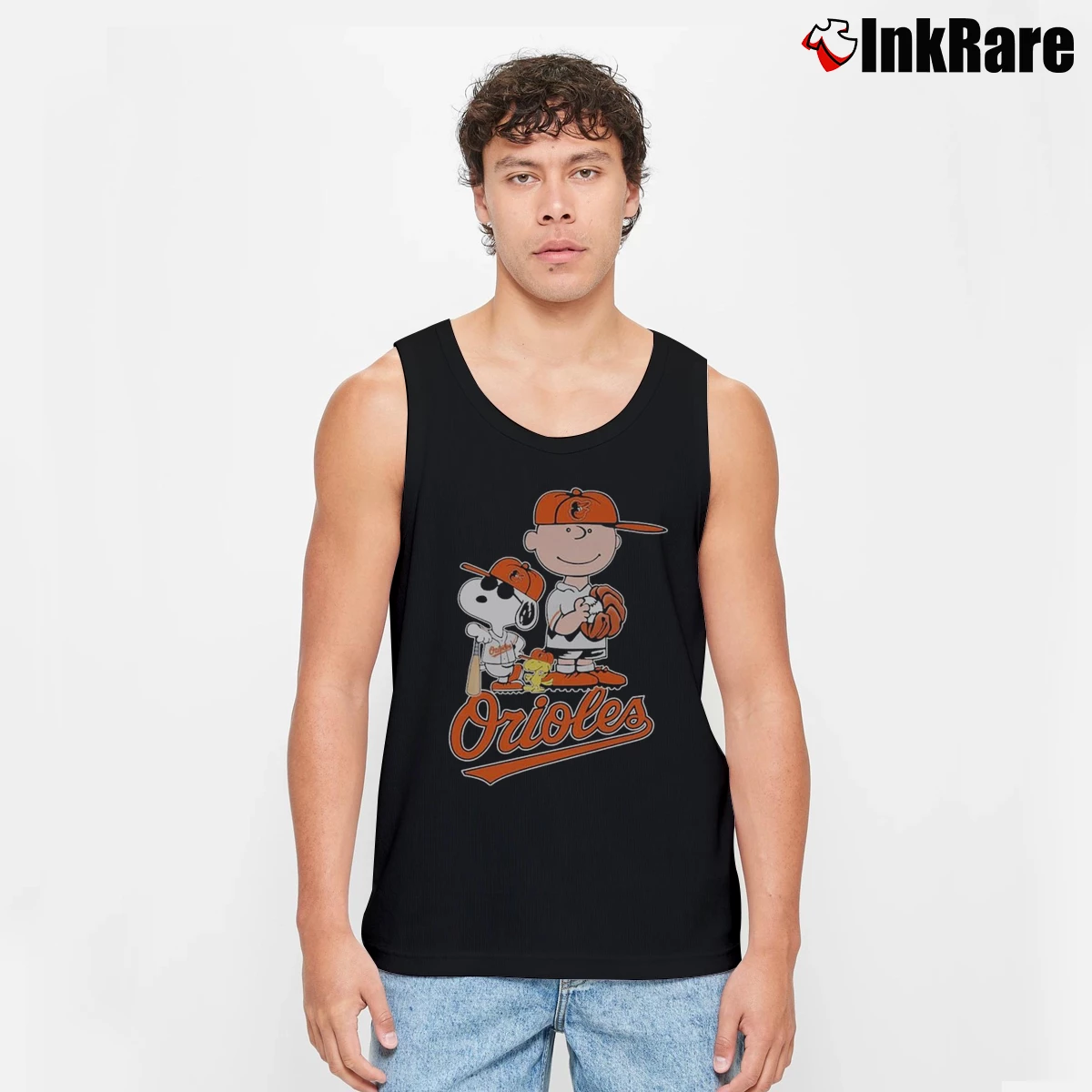 Snoopy And Charlie Brown Woodstock Baltimore Orioles Men’s Performance Tank in black – Lightweight Comfort Men’s Snoopy And Charlie Brown Woodstock Baltimore Orioles Tank Top in black | Breathable, Active-Friendly Design