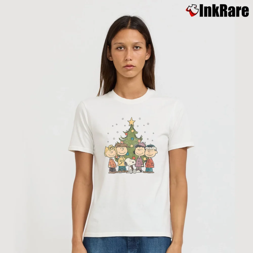 Women’s Snoopy And Friends Christmas T-Shirt in white | Soft, Flattering Fit
