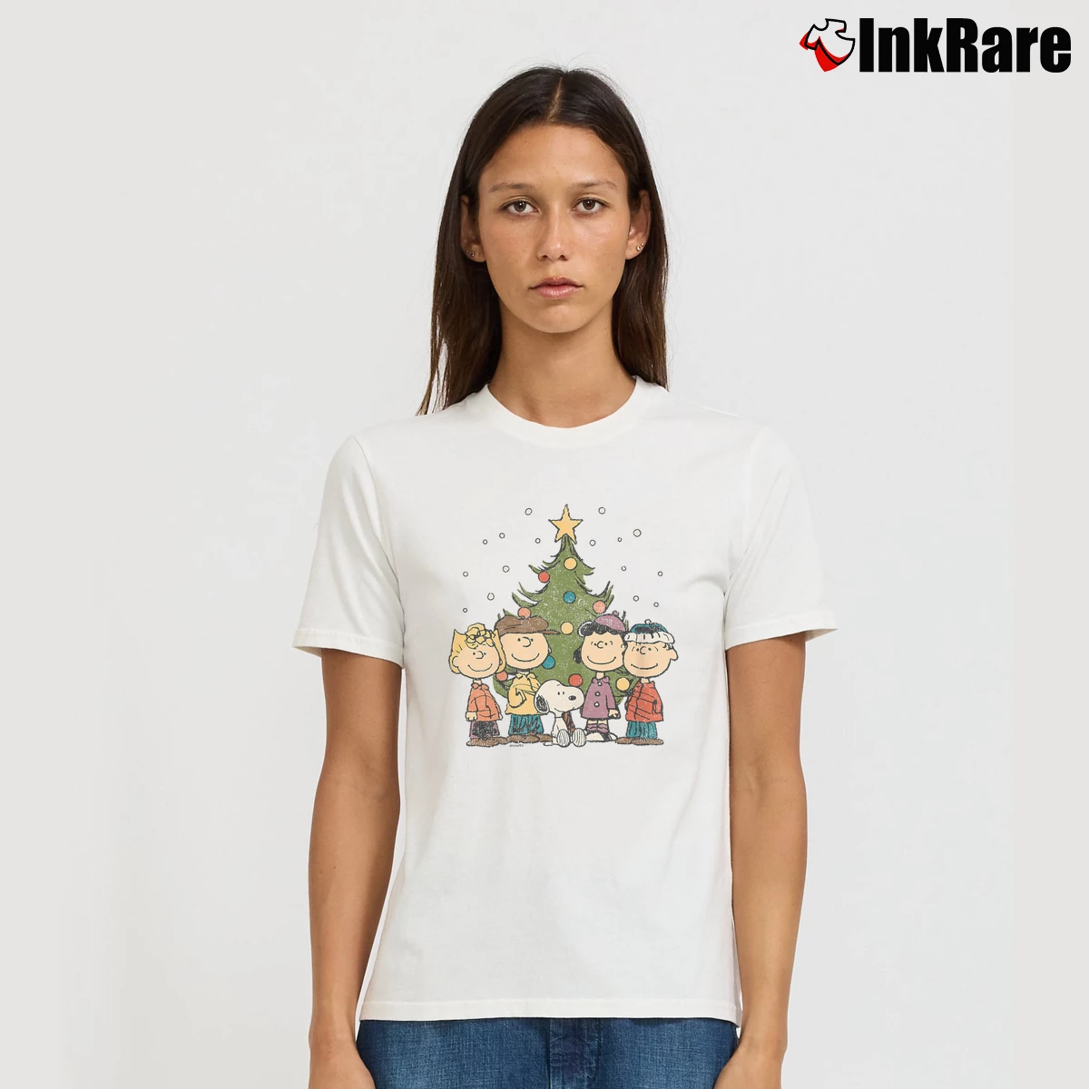 Snoopy And Friends Christmas Women’s Tee in white – Effortless Style Women’s Snoopy And Friends Christmas T-Shirt in white | Soft, Flattering Fit