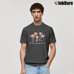 Men’s Snoopy And Friends Merry Christmas Family Classic T-Shirt in charcoal | Soft, Breathable Everyday Wear