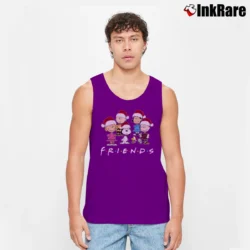 Men’s Snoopy And Friends Merry Christmas Family Tank Top in purple | Breathable, Active-Friendly Design