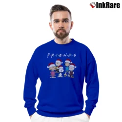 Men’s Snoopy And Friends Merry Christmas Crewneck Sweatshirt in royal blue | Cozy Fabric, Clean Style