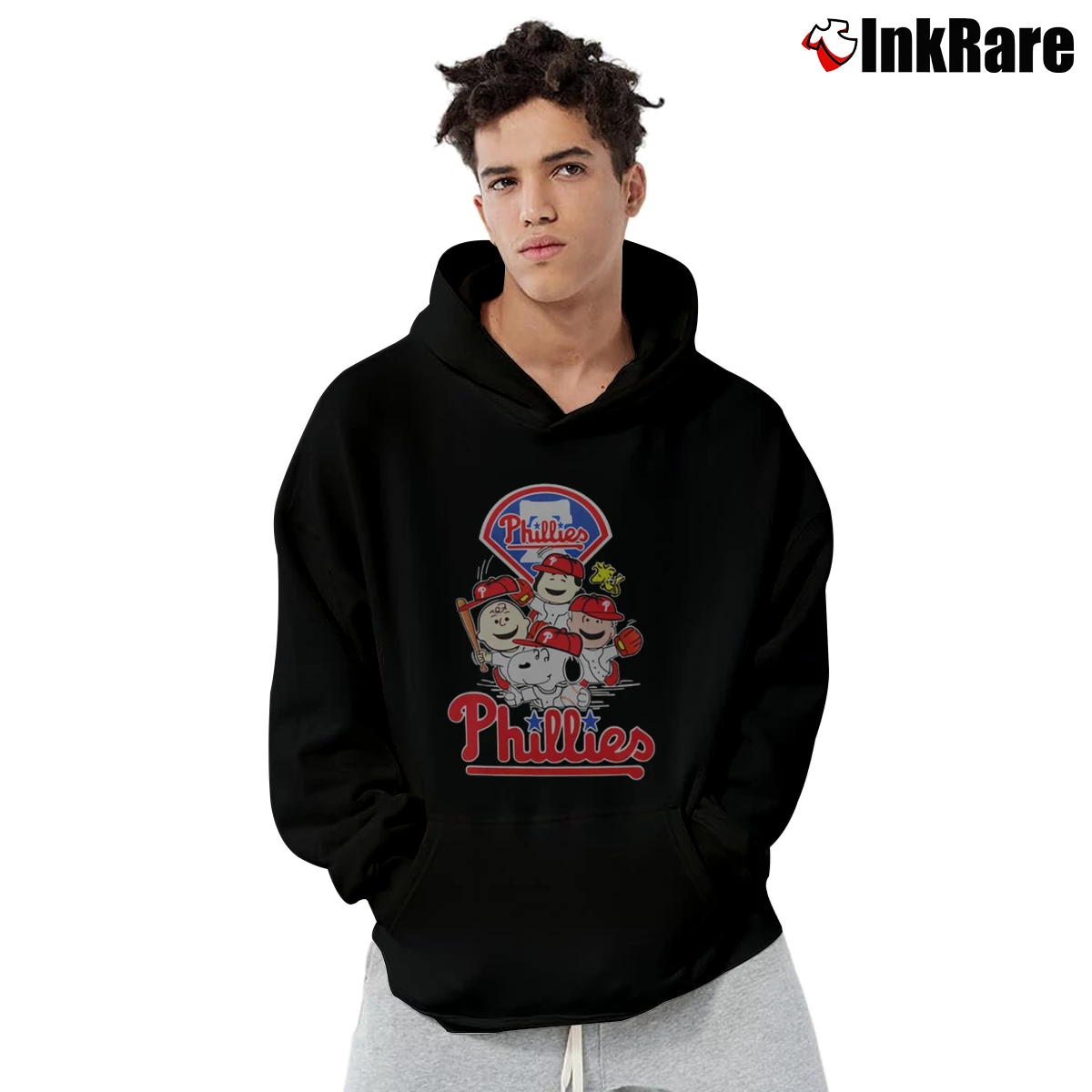 Snoopy And Friends Philadelphia Phillies Men’s Pullover Hoodie in black – Ultimate Warmth Men’s Snoopy And Friends Philadelphia Phillies Pullover Hoodie in black | Cozy, Durable, Modern Fit