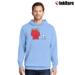 Men’s Snoopy And Hobbes Pullover Hoodie in light blue | Cozy, Durable, Modern Fit