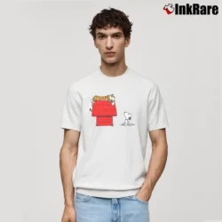 Men’s Snoopy And Hobbes Classic T-Shirt in white | Soft, Breathable Everyday Wear