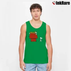 Men’s Snoopy And Hobbes Tank Top in irish green | Breathable, Active-Friendly Design