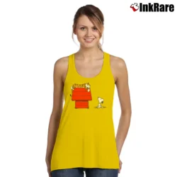 Women’s Snoopy And Hobbes Tank Top in yellow | Lightweight, Movement-Friendly