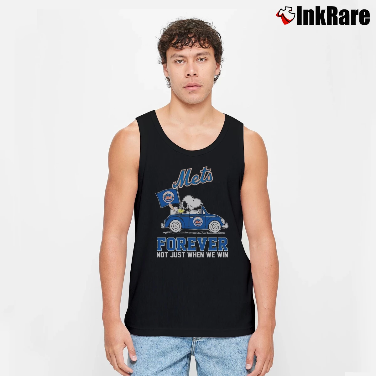 Snoopy And New York Mets Not Just When We Win Men’s Performance Tank in black – Lightweight Comfort Men’s Snoopy And New York Mets Not Just When We Win Tank Top in black | Breathable, Active-Friendly Design