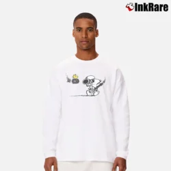 Men’s Snoopy And Star Wars Mashup Long-Sleeve Shirt in white | Sleek, Lightweight, Year-Round Wear