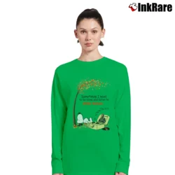 Women’s Snoopy And Tree Sometimes I Need To Be Alone And Listen To Willie - nelson Long-Sleeve Top in irish green | Sleek, Versatile, All-Season