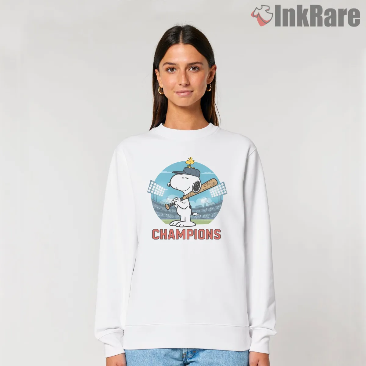 Snoopy And Woodstock Baseball Champions Shirt on graphic shirt for women graphic tee