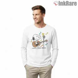 Snoopy And Woodstock Best Friends Music Shirt on white long sleeve shirt for men graphic tee