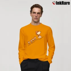 Men’s Snoopy And Woodstock Hiking Long-Sleeve Shirt in orange | Sleek, Lightweight, Year-Round Wear