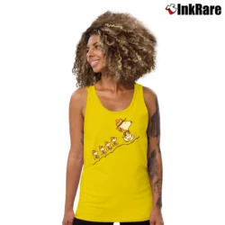 Women’s Snoopy And Woodstock Hiking Tank Top in yellow | Lightweight, Movement-Friendly