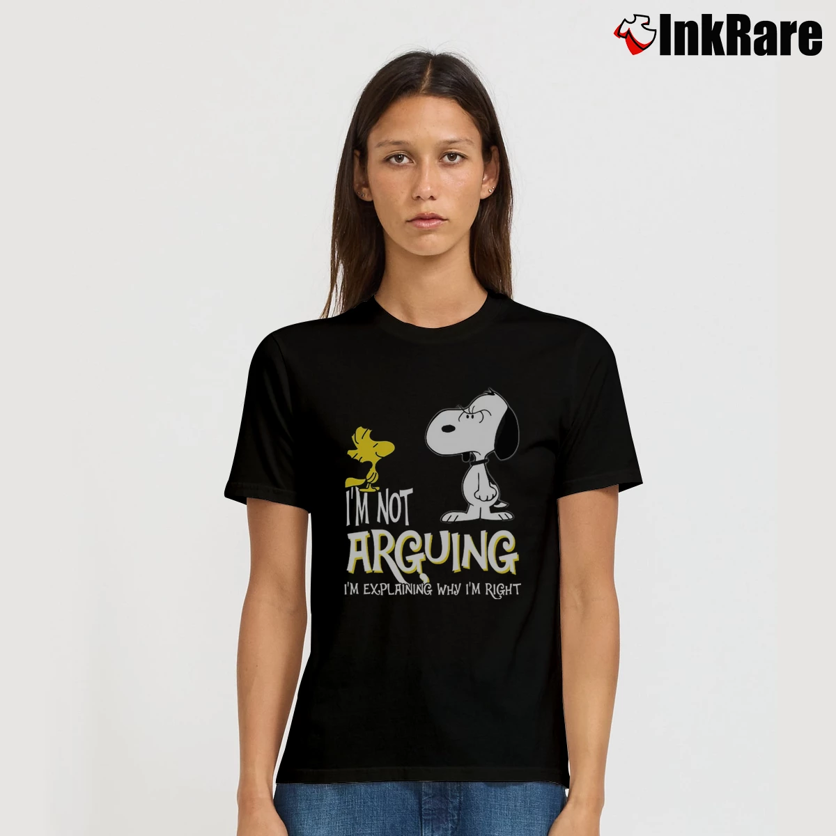 Women’s Snoopy And Woodstock I'm Not Arguing T-Shirt in black | Soft, Flattering Fit
