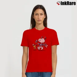 Women’s Snoopy And Woodstock Independence Day Usa Flag T-Shirt in red | Soft, Flattering Fit