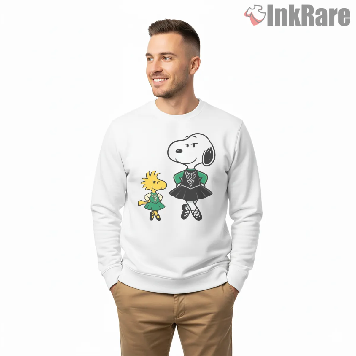 Snoopy And Woodstock Irish Dance Shirt on graphic shirt for men graphic tee