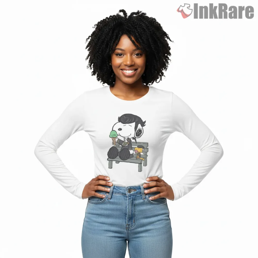 Snoopy And Woodstock Josuke Anime Parody Shirt on white long sleeve shirt for women graphic tee