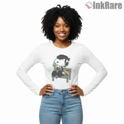 Snoopy And Woodstock Josuke Anime Parody Shirt on white long sleeve shirt for women graphic tee