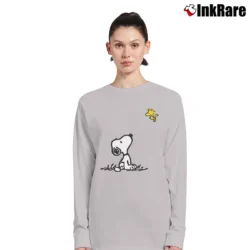 Women’s Snoopy And Woodstock Long-Sleeve Top in sport grey | Sleek, Versatile, All-Season