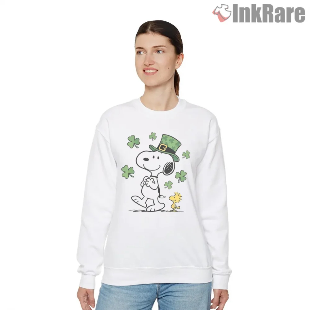 Snoopy And Woodstock Lucky Clover Shirt on graphic shirt for women graphic tee