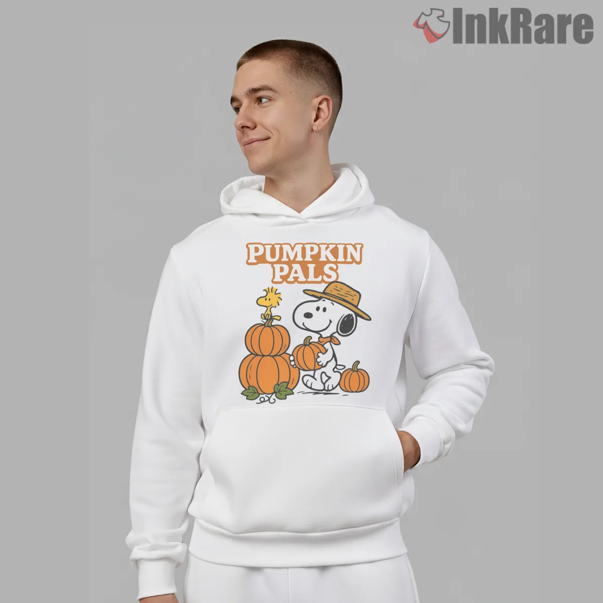 Snoopy And Woodstock Pumpkin Pals Fall Shirt on white hoodie for men graphic tee