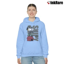 Women’s Snoopy And Woodstock Snipers Snipy Graphic Classic Cozy Hoodie in light blue | Warm, Structured, Stylish