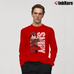 Men’s Snoopy And Woodstock Snipers Snipy Graphic Long-Sleeve Shirt in red | Sleek, Lightweight, Year-Round Wear