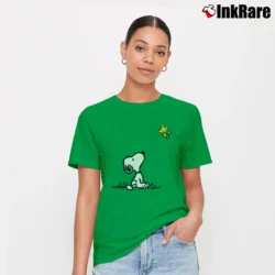 Women’s Snoopy And Woodstock Signature T-Shirt in irish green | Soft, Flattering Fit
