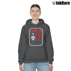 Women’s Snoopy Apollo 11 Lunar Team Cozy Hoodie in charcoal | Warm, Structured, Stylish