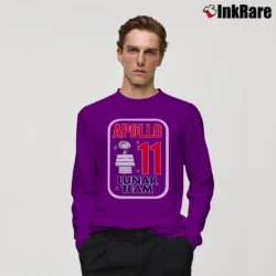 Men’s Snoopy Apollo 11 Lunar Team Long-Sleeve Shirt in purple | Sleek, Lightweight, Year-Round Wear