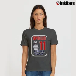 Women’s Snoopy Apollo 11 Lunar Team Signature T-Shirt in charcoal | Soft, Flattering Fit