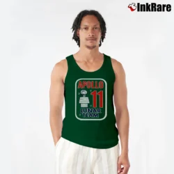 Men’s Snoopy Apollo 11 Lunar Team Tank Top in forest green | Breathable, Active-Friendly Design