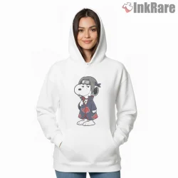 Snoopy As Itachi Shadow Ninja Cloak Shirt on white hoodie for women graphic tee