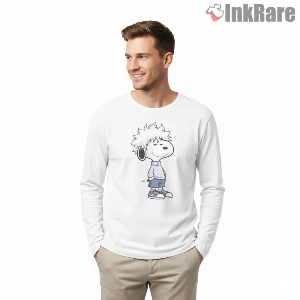 Snoopy As Killua Lightning Assassin Style Shirt on white long sleeve shirt for men graphic tee