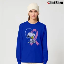 Women’s Snoopy Breast Cancer Awareness Costume Long-Sleeve Top in royal blue | Sleek, Versatile, All-Season